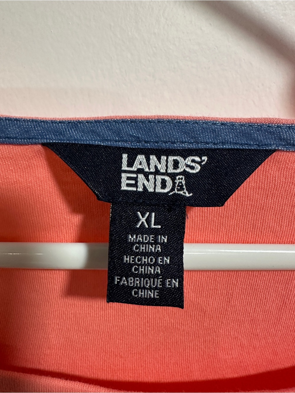 Lands' End Coral Scoop Neck Long Sleeve Tee - Picture 2 of 3
